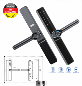 KHÓA CỬA LÙA VÂN TAY KASSLER KL-599 BLACK- CHỐNG NƯỚC