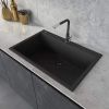 Chậu rửa chén Granite KF-Mondx-6845 Đen - anh 1