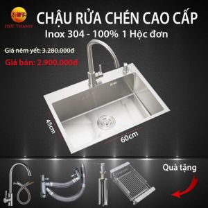 CHẬU RỬA CHÉN CAO CẤP Inox 304 - 100%