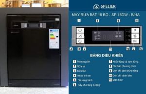 Máy rửa chén Spelier  SP 15DW-B/HA