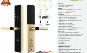 KHÓA TỪ KASSLER - 678 Gold màu vàng nhẹ