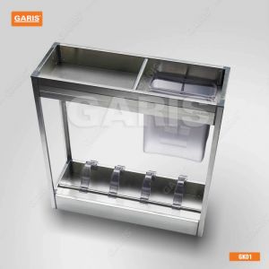 Giá gia vị chai lọ đa năng inox hộp Garis GK01.20